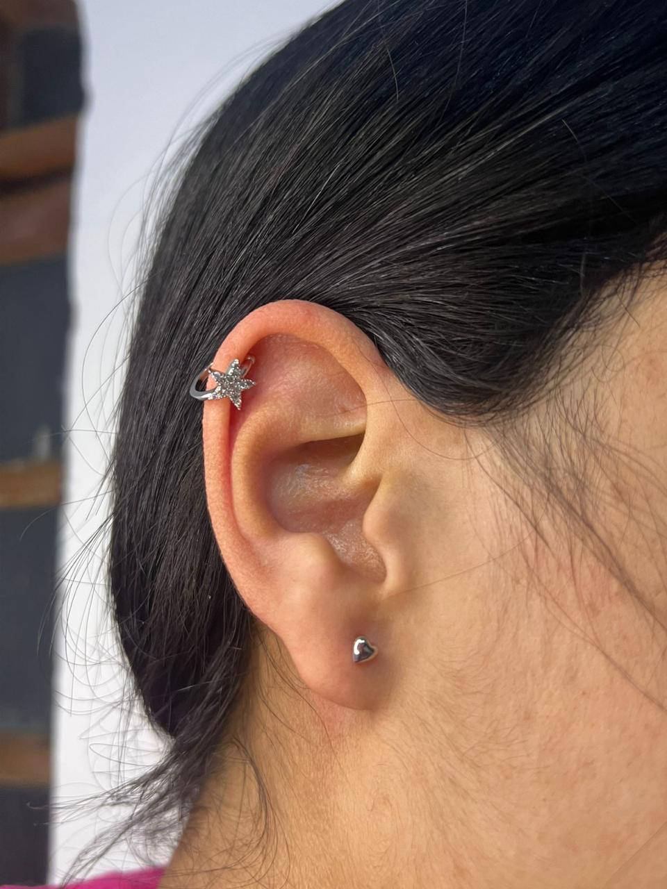 Piercing Fake Estrela Cravejado