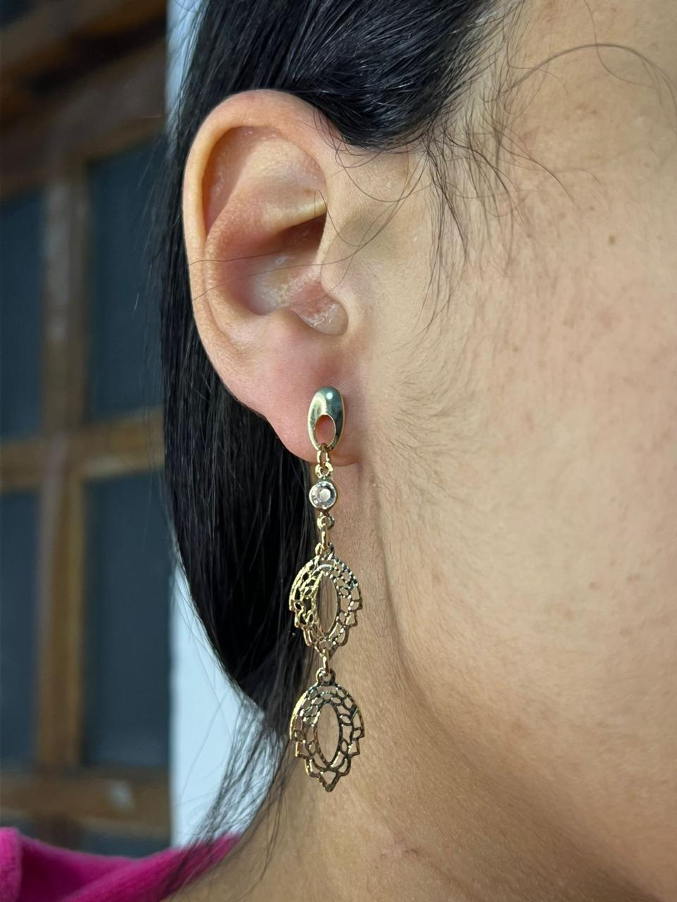 Brinco Folheado a Ouro 18K